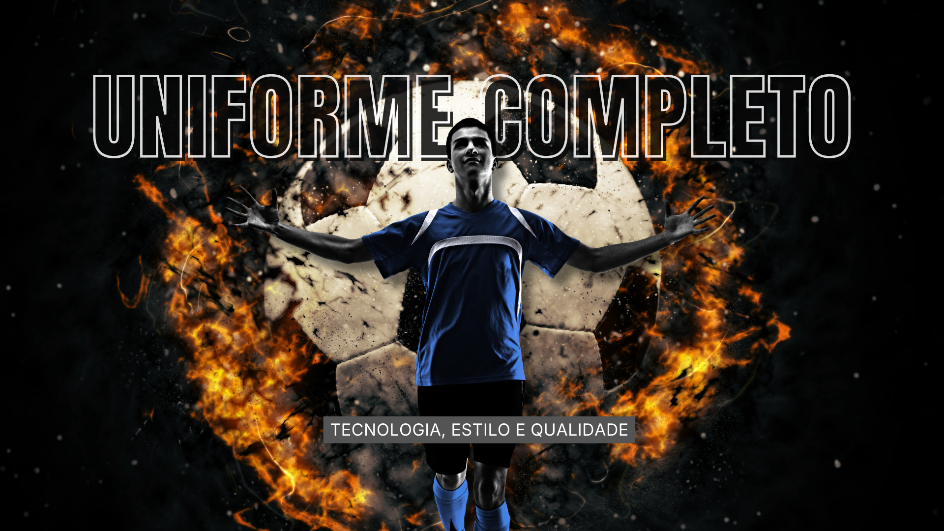 Banner hoje tem clássico jogo de futebol impactante preto e laranja